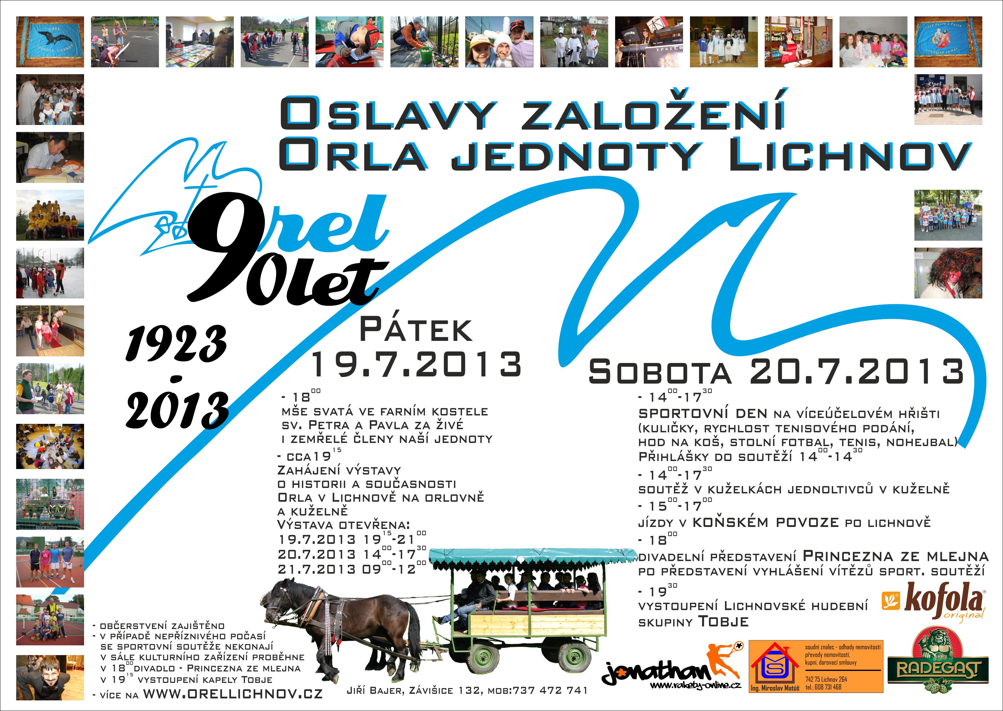 Oslavy 90 let Orla jednoty Lichnov